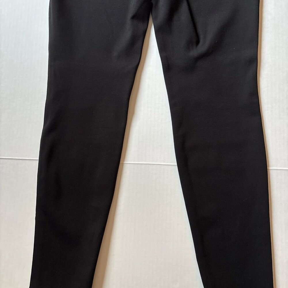 White House Black Market Black Leggings With Faux Leather Size 14L The Leggings - Picture 8 of 8